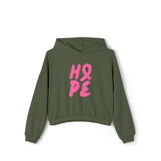 Women's Breast HOPE! Cinched Bottom Hoodie